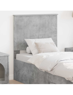 Testiera con testiera Grigio cemento 75 cm Legno multistrato