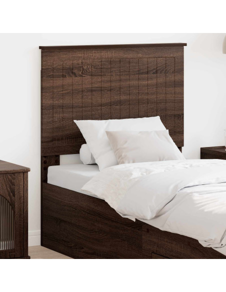 Testiera con testiera Rovere Marrone 80 cm Legno multistrato