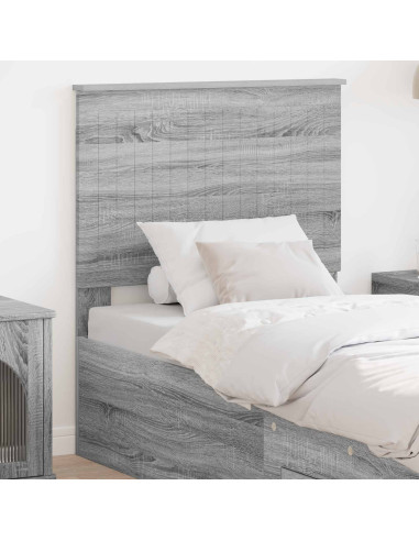 Testiera con testiera Grigio Sonoma 80 cm Legno multistrato