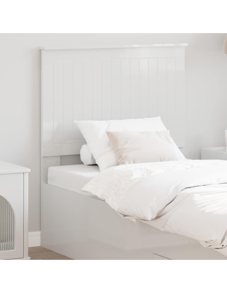 Testiera con testiera Bianco Lucido 80 cm Legno multistrato