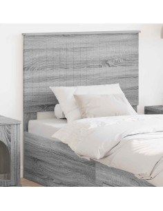 Testiera con testiera Grigio Sonoma 90 cm Legno multistrato