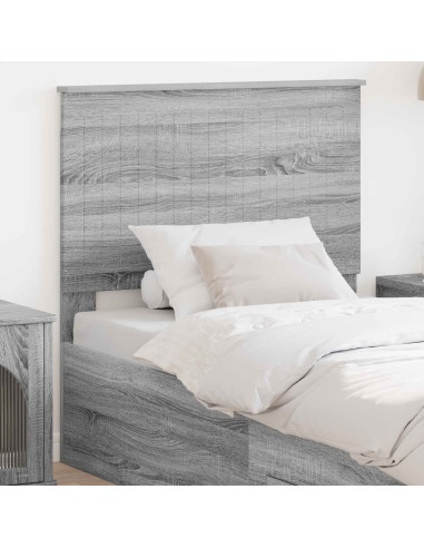 Testiera con testiera Grigio Sonoma 90 cm Legno multistrato