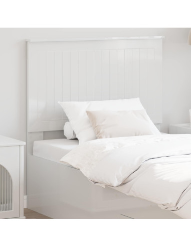 Testiera con testiera Bianco Lucido 90 cm Legno multistrato