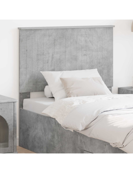 Testiera con testiera Grigio cemento 90 cm Legno multistrato