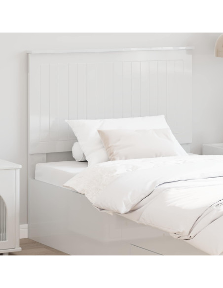 Testiera con testiera Bianco Lucido 100 cm Legno multistrato