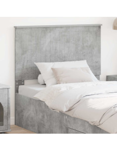 Testiera con testiera Grigio cemento 100 cm Legno multistrato