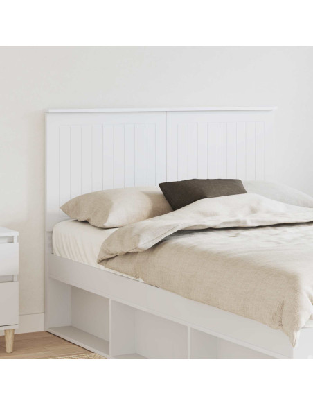 Testiera con testiera Bianco 120 cm Legno multistrato