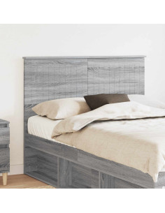 Testiera con testiera Grigio Sonoma 135 cm Legno multistrato