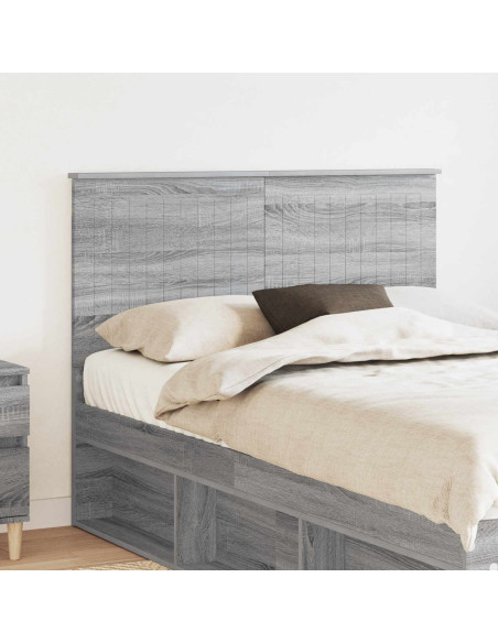 Testiera con testiera Grigio Sonoma 135 cm Legno multistrato