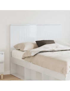 Testiera con testiera Bianco Lucido 135 cm Legno multistrato