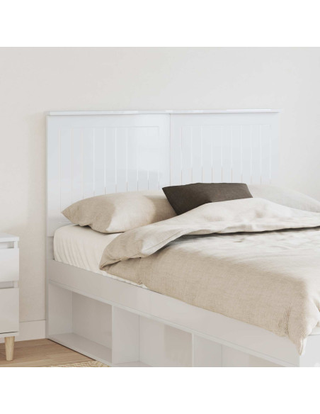 Testiera con testiera Bianco Lucido 135 cm Legno multistrato