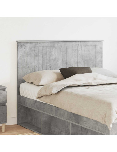 Testiera con testiera Grigio cemento 135 cm Legno multistrato