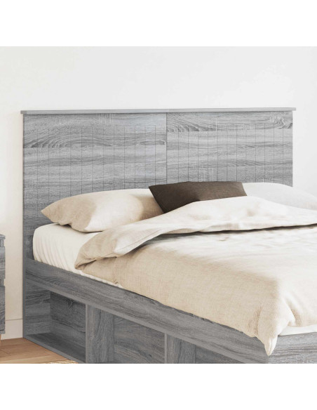 Testiera con testiera Grigio Sonoma 140 cm Legno multistrato