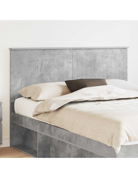 Testiera con testiera Grigio cemento 140 cm Legno multistrato