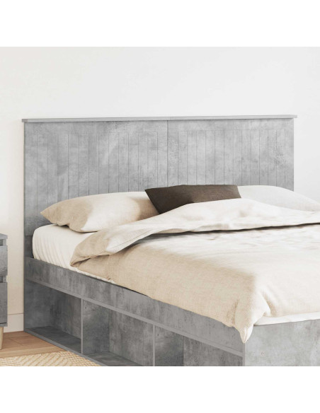 Testiera con testiera Grigio cemento 150 cm Legno multistrato