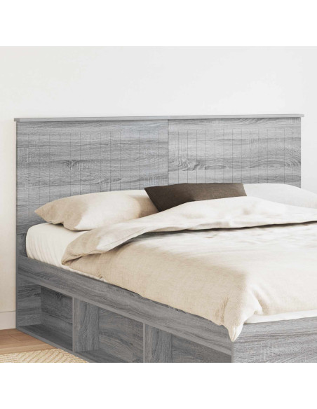 Testiera con testiera Grigio Sonoma 160 cm Legno multistrato