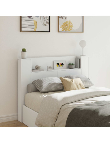 Testata con Mobile e LED Bianco 140 x 16,5 x 103,5 cm