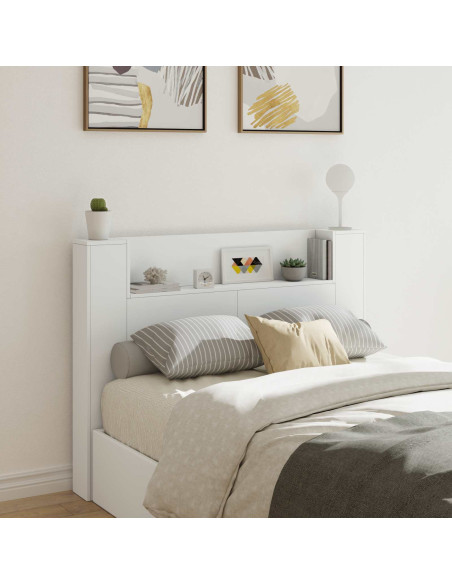 Testata con Mobile e LED Bianco 140 x 16,5 x 103,5 cm