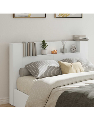 Testata con Mobile e LED Bianco 160 x 16,5 x 103,5 cm