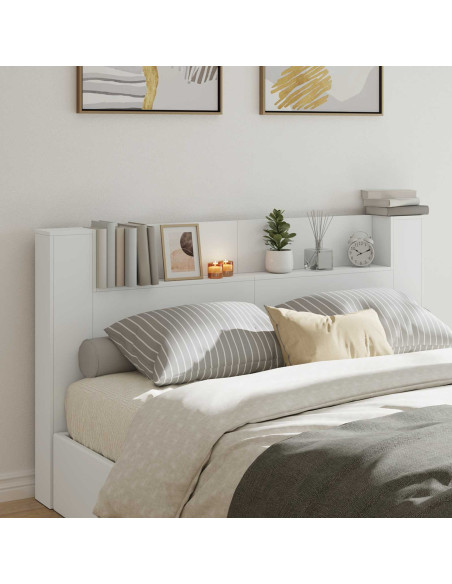 Testata con Mobile e LED Bianco 180 x 16,5 x 103,5 cm