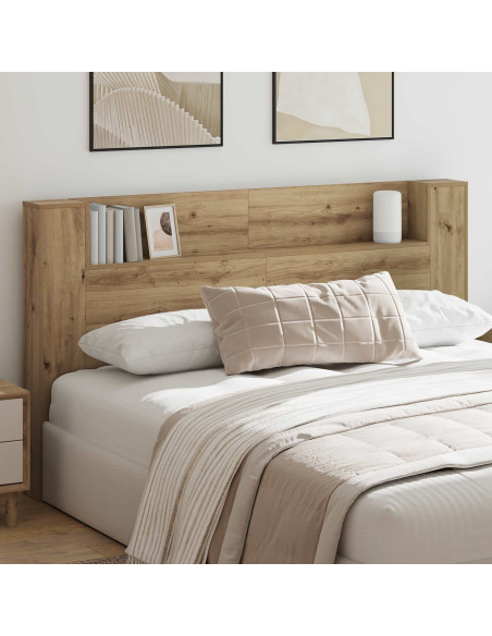 Testata con Mobile e LED Rovere Artigianale Legno multistrato