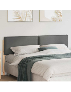 Testiera imbottita con testiera Grigio Naturale e Chiaro 200 cm