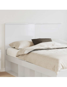 Testiera con testiera Bianco Lucido 140 cm Legno multistrato