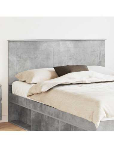 Testiera con testiera Grigio cemento 140 cm Legno multistrato