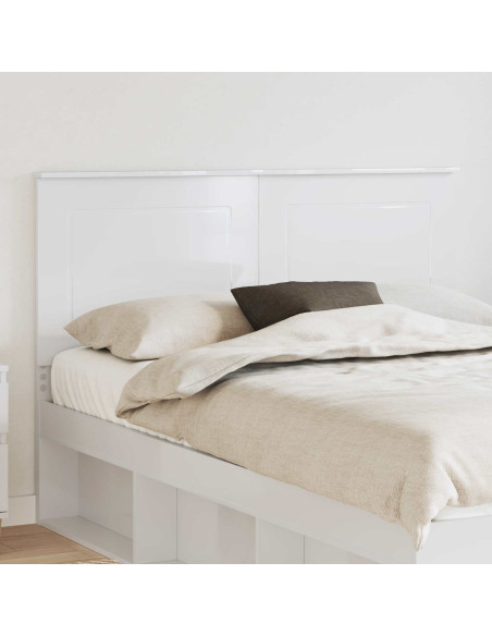 Testiera con testiera Bianco Lucido 150 cm Legno multistrato