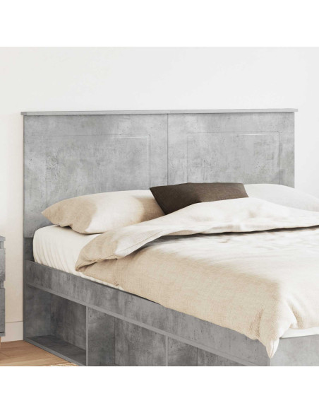 Testiera con testiera Grigio cemento 160 cm Legno multistrato