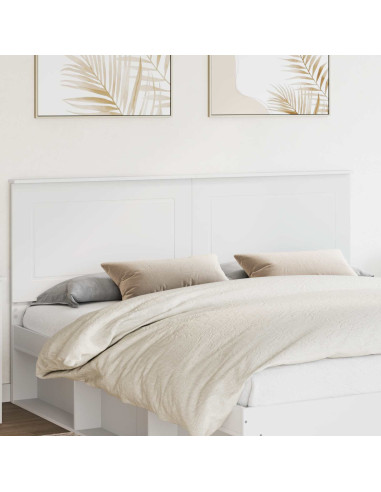Testiera con testiera Bianco 200 cm Legno multistrato