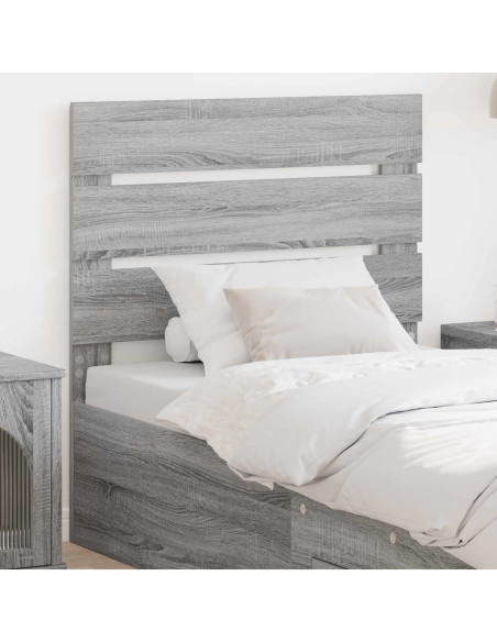 Testiera con testiera Grigio Sonoma 90 cm Legno multistrato