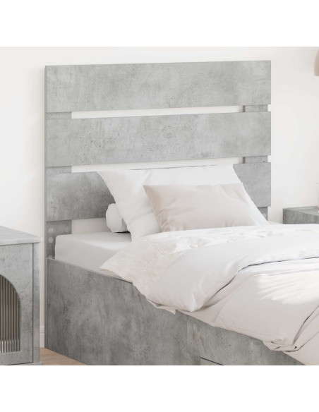 Testiera con testiera Grigio cemento 90 cm Legno multistrato