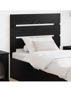 Testiera con testiera Rovere Nero 90 cm Legno multistrato