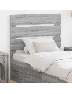 Testiera con testiera Grigio Sonoma 100 cm Legno multistrato