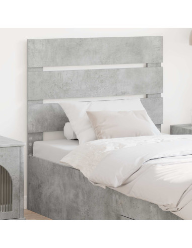 Testiera con testiera Grigio cemento 100 cm Legno multistrato