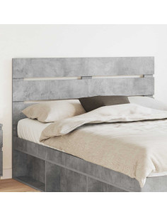 Testiera con testiera Grigio cemento 140 cm Legno multistrato