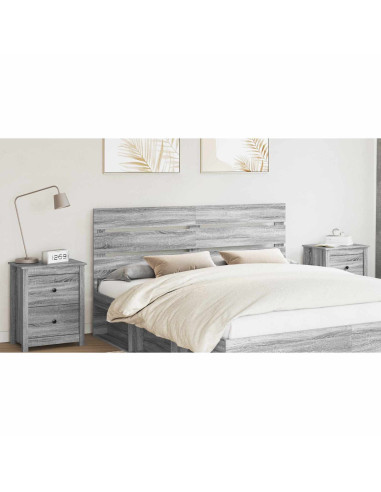 Testiera con testiera Grigio Sonoma 180 cm Legno multistrato