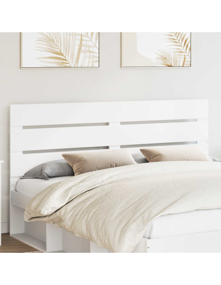 Testiera con testiera Bianco 180 cm Legno multistrato