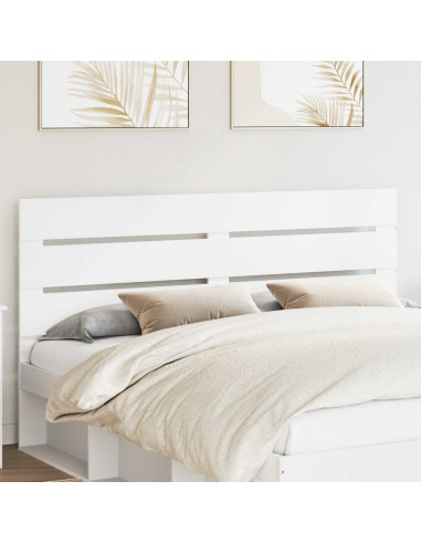 Testiera con testiera Bianco 200 cm Legno multistrato