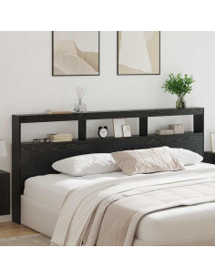 Testiera Rovere Nero 220 x 17 x 102 cm Legno multistrato