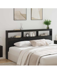 Testiera Rovere Nero 200 x 17 x 102 cm Legno multistrato