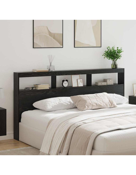 Testiera Rovere Nero 200 x 17 x 102 cm Legno multistrato