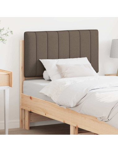 Testiera imbottita Marrone e taupe 75 cm Pino massello