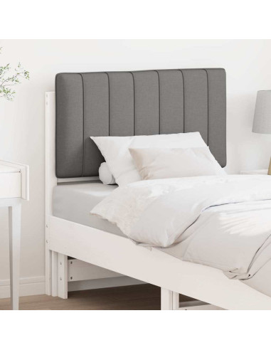 Testiera imbottita Bianco e grigio chiaro 80 cm Pino massello