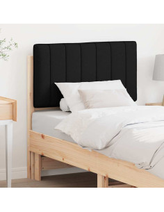 Testiera imbottita Marrone e Nero 80 cm Pino massello