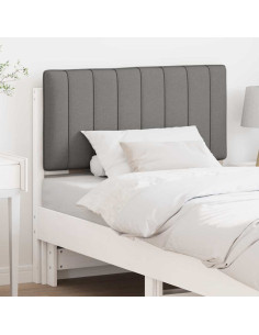 Testiera imbottita Bianco e grigio chiaro 90 cm Pino massello