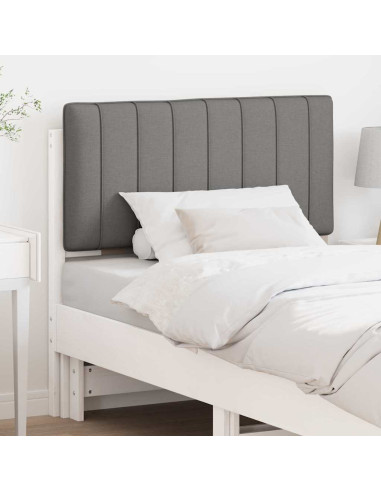 Testiera imbottita Bianco e grigio chiaro 90 cm Pino massello