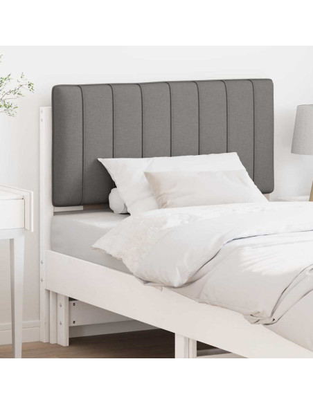 Testiera imbottita Bianco e grigio chiaro 90 cm Pino massello