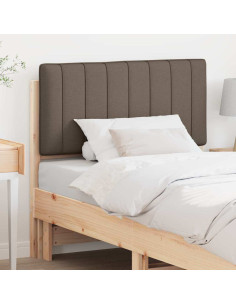 Testiera imbottita Marrone e taupe 90 cm Pino massello
